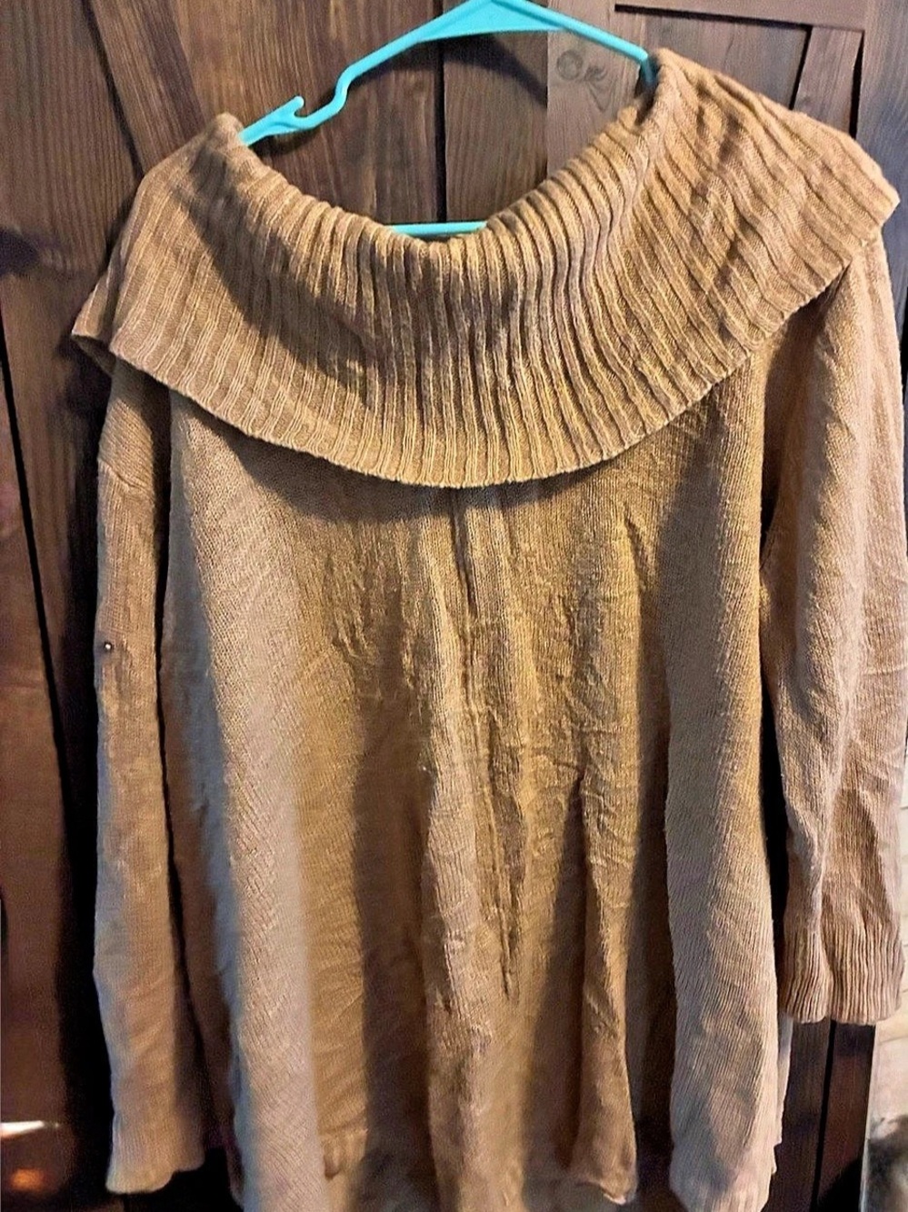 Napa Valley Ribbed Cowl Neck Sweater